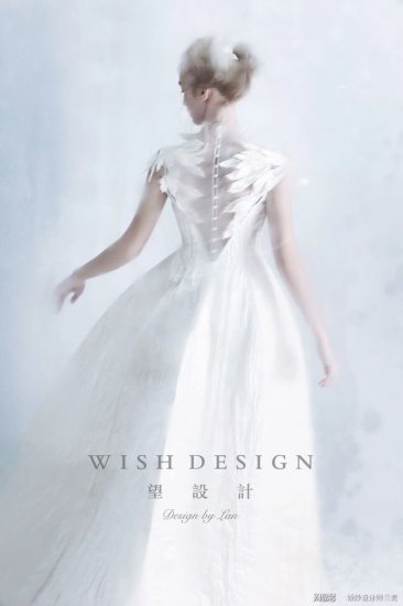 别致的羽毛元素婚纱礼服设计“翊”，自由独立的美