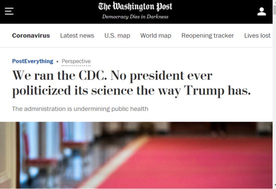 特朗普政府“接管”<em>疫情数据</em>，政治彻底压倒科学？