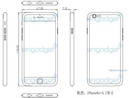 iPhone 6s<em>设计</em>图疑似由中国供应链流出：<em>厚度</em>增0.2毫米