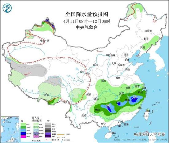 新疆北部和青藏高原东部有雨雪 明日夜间南方地区降水再起