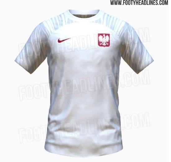 2022年卡塔尔<em>世界杯波兰</em>主客场球衣谍照：采用经典红白为主色调