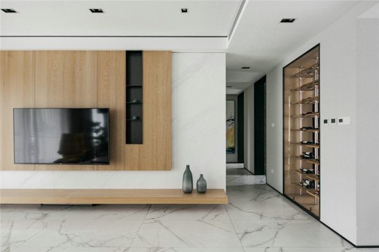 140平现代风四居室全屋大量使用白与黑，简而不凡彰显品质