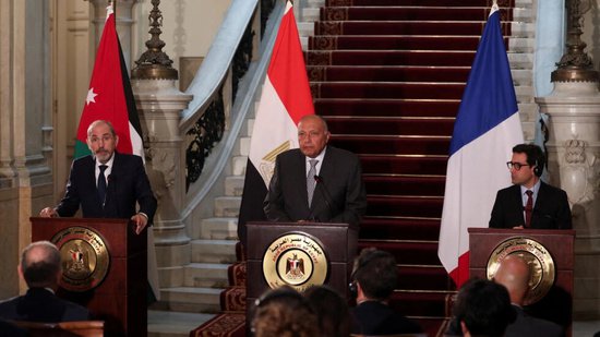 埃及、约旦和法国外长呼吁加沙地带立即<em>永久</em>停火