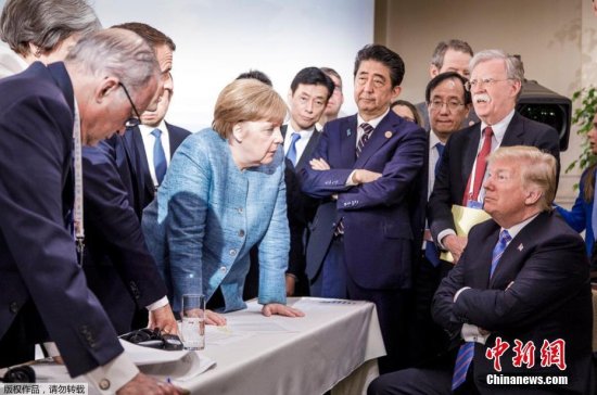 G7峰会<em>一张图火</em>遍网络 6国领袖“围战”特朗普