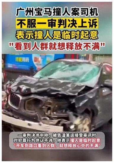 广州宝马撞人司机作案动机曝光，黑料被扒，父亲曾想用赔偿救...