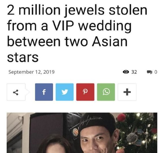 女模丢200万欧元<em>珠宝</em>！向佐郭碧婷婚礼的两大意外和一个谜团