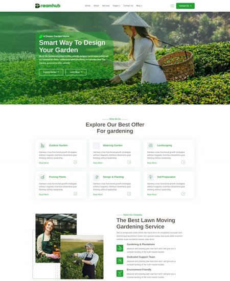 绿色<em>园林景观设计公司网站</em>模板