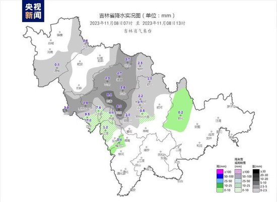 吉林省多地出现积雪 最大积雪深度达30厘米