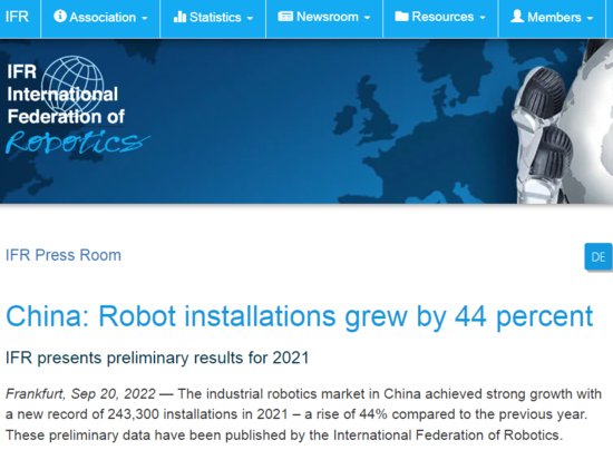 <em>最新</em>报告：<em>中国机器人</em>产业按下“加速键” 进一步巩固全球制造业...