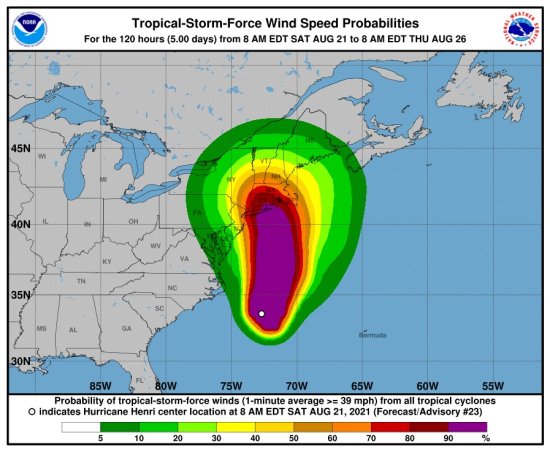 热带风暴“亨利”发展为飓风 或于22日下午登陆<em>美国长岛</em>
