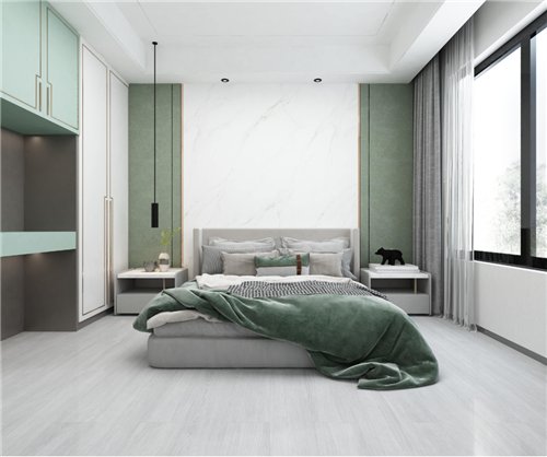 130㎡现代简约风，客厅背景墙<em>灰色瓷砖</em>上墙，又美又高级！