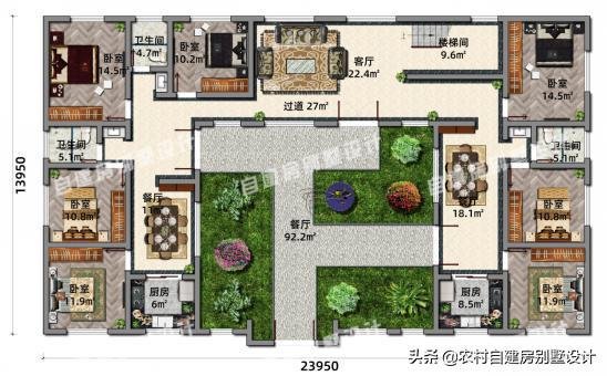 这款<em>新中式</em>四合院别墅，将传统建筑和现代化生活元素完美融合