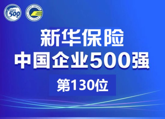 <em>新华保险</em>上榜2023中国企业500强，<em>排名</em>130位