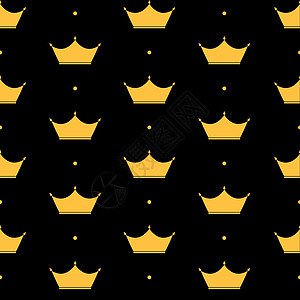 公主皇冠无缝图案背景矢量图涂鸦婴儿女王国王打印插图纺织品...
