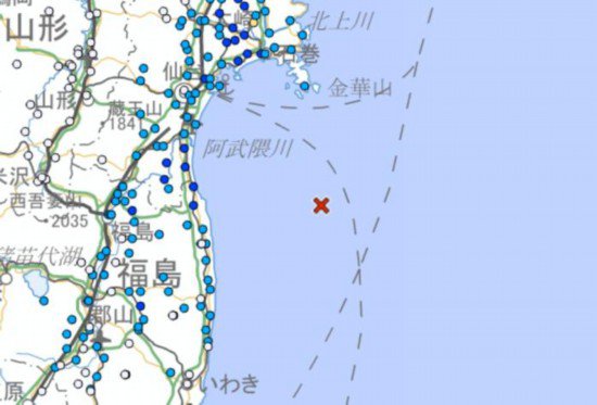 <em>日本</em>福岛近海发生5级地震 多地有震感