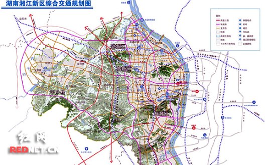 湖南湘江新区发展规划出炉 拟增5条过江桥隧/图