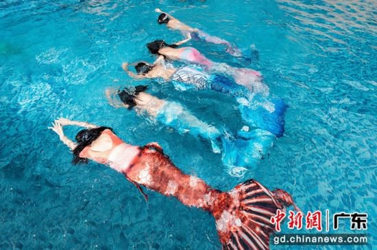 惠州龙门花式避暑游开启 百条“美人鱼”打卡潜水