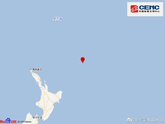 新西兰发生7.3级<em>地震</em> 震源深度10千米