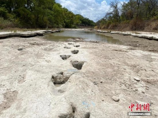 干旱致河流干涸 美国一公园现1.13亿年前<em>恐龙</em>足迹