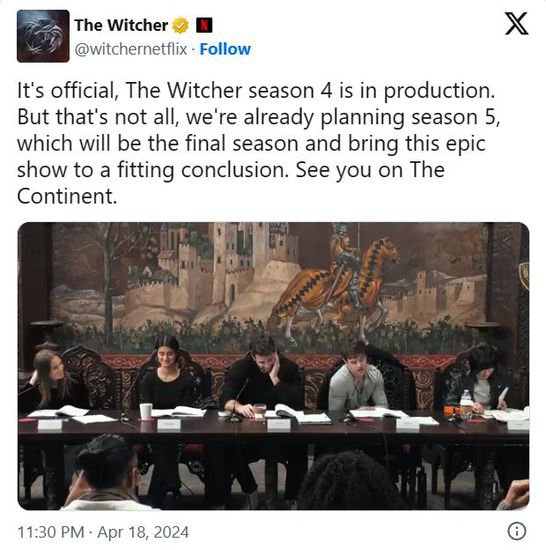 Netflix 续订《<em>猎魔人</em>》真人剧集第五季，确认为最后一季