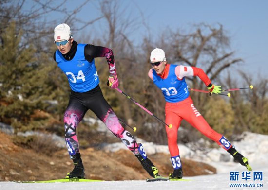 越野滑雪——公开组男子15公里赛况