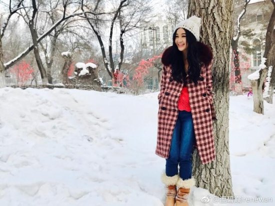 温碧霞为新疆疯狂打CALL：爱上这片美丽的雪景