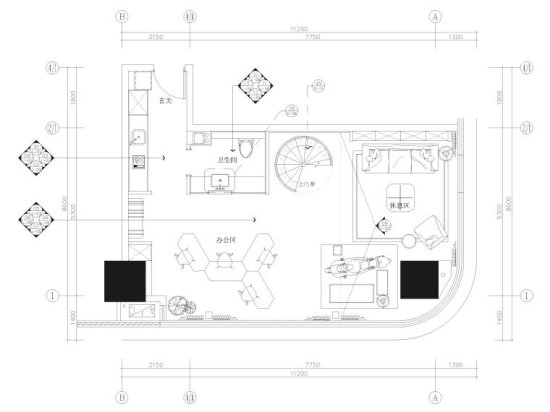 loft复式公寓平面图资料下载