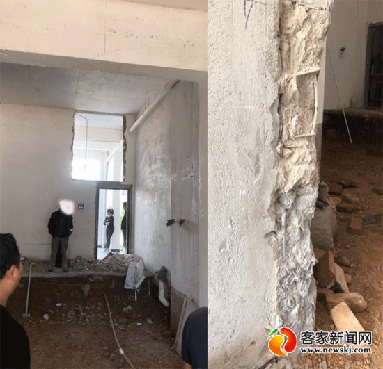 赣州西津·新华府小区有人拆墙体 市民投诉遭遇“踢皮球”