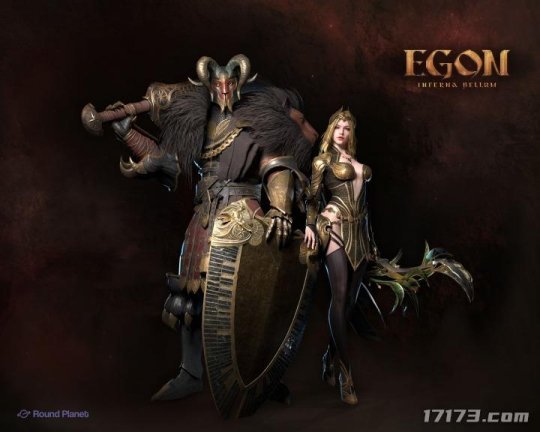 韩国产MMORPG手游《EGON》公开骑士&弓箭手海报