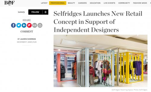 Selfridges牛津街分店将为Neil Barrett等20位设计师提供<em>免费店面</em>...