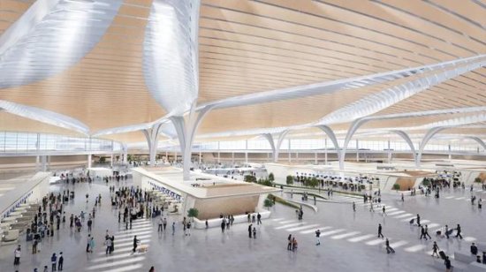 浦东机场四期工程开工！可提供近百个近机位，与上海东站共同...