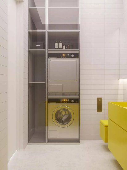 5㎡的<em>卫生间怎么放洗衣机</em>？这35个设计显高级！