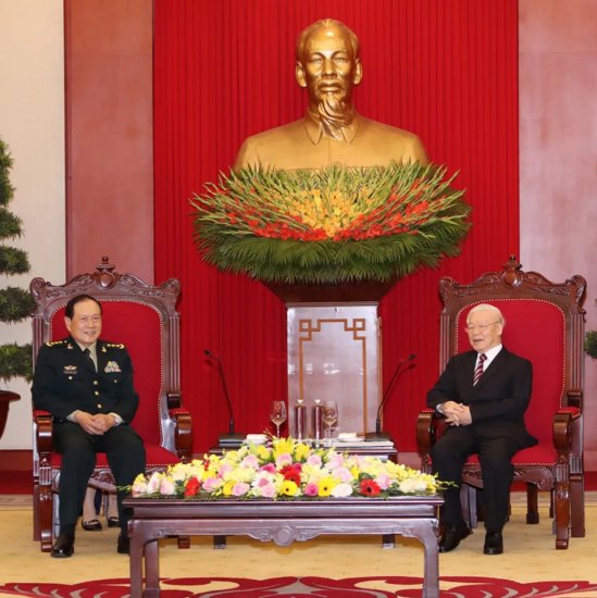 越共中央总书记阮富仲、越南国家主席阮春福分别会见魏凤和