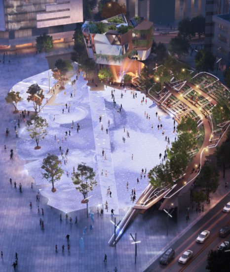 上海南京路世纪广场改造雏形初现 将于国庆前全新亮相