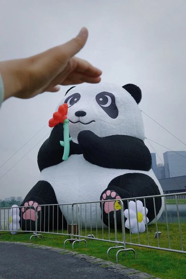 四川<em>天府新区</em>秦皇湖畔来了一只“大熊猫”
