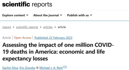 国际权威学术期刊：美国新冠疫情造成经济及预期寿命的空前损失...