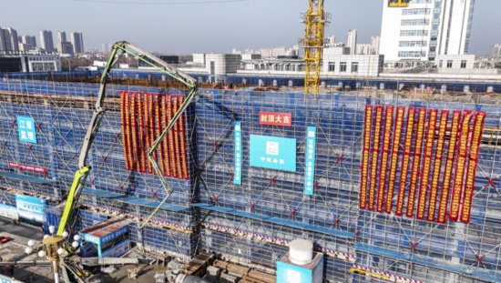 江苏省省级紧急医学救援基地淮安急救中心项目主体结构顺利封顶