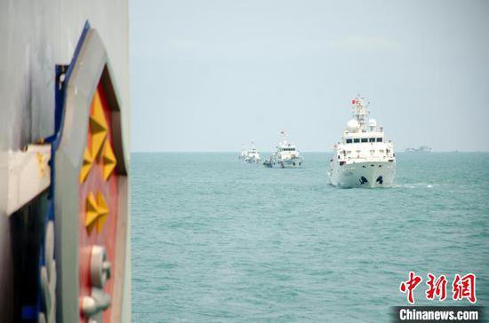 <em>广西</em>海警局联合渔政开展海上巡航管控