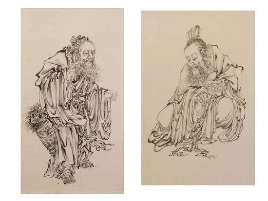 李玉红神仙画像作品在津门药王庙展出