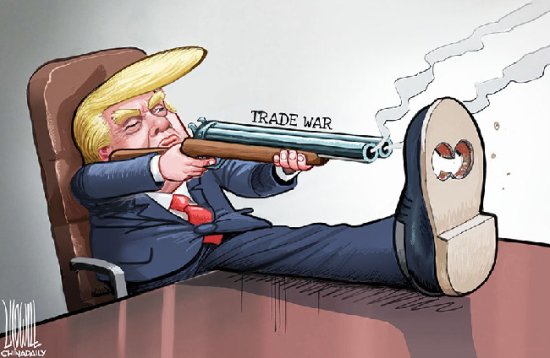 特朗普挑起对华“贸易战” 美国网友：<em>愚蠢行为</em>会害苦我们
