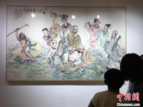 中国指画<em>虞</em>氏三代作品展在武汉开幕