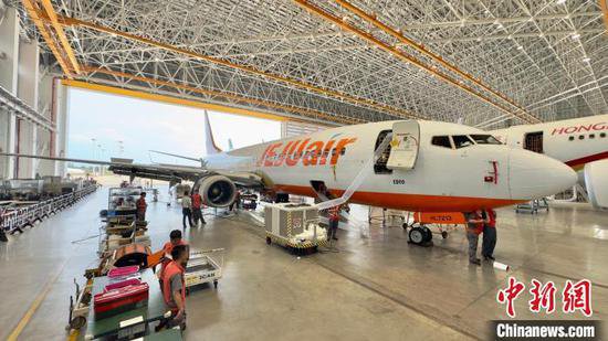 海南自贸港迎来首单韩国进境飞机维修业务