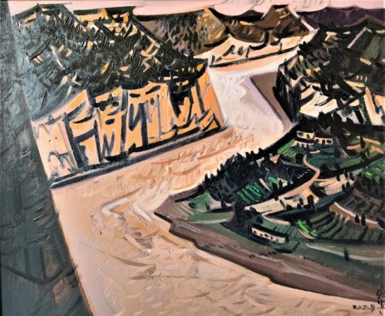 油画里的准格尔黄河大峡谷