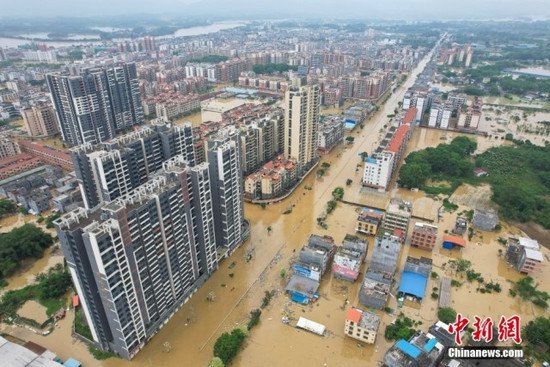 广东北部发生洪涝灾情 抢险救灾全力进行